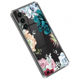 Deksel Til Samsung Galaxy A14 / A14 5G Sømløs Bukett Med Blomster