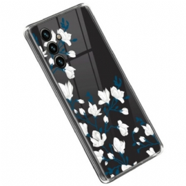 Deksel Til Samsung Galaxy A14 / A14 5G Sømløse Hvite Blomster