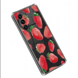 Deksel Til Samsung Galaxy A14 / A14 5G Sømløse Jordbær
