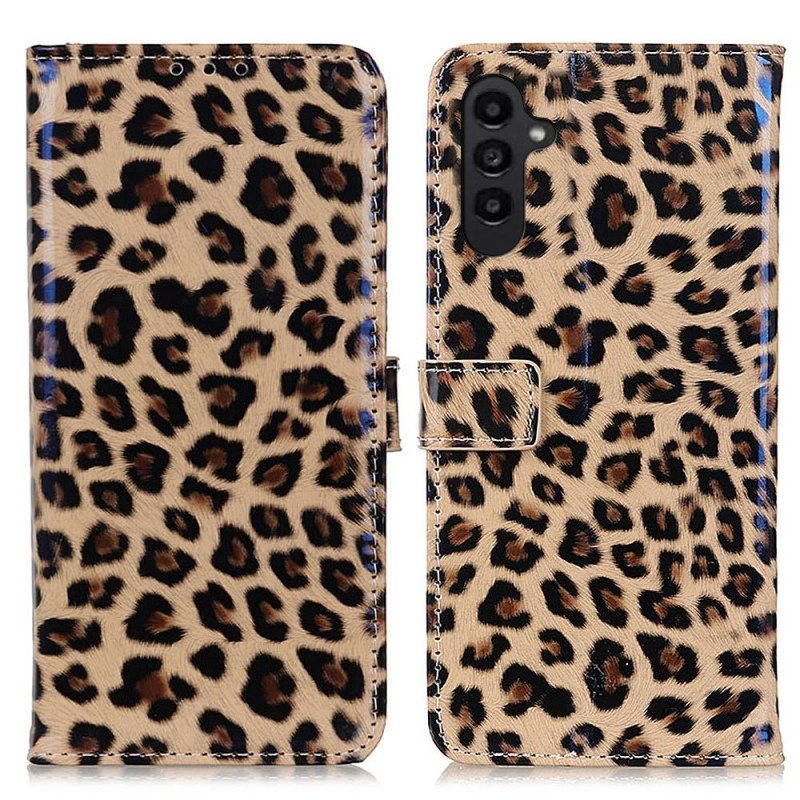 Folio Deksel Til Samsung Galaxy A14 / A14 5G Leopardhudeffekt