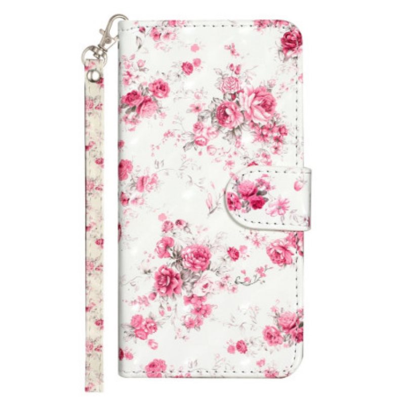 Folio Deksel Til Samsung Galaxy A14 / A14 5G Med Kjede Stropp Liberty Flowers