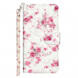 Folio Deksel Til Samsung Galaxy A14 / A14 5G Med Kjede Stropp Liberty Flowers