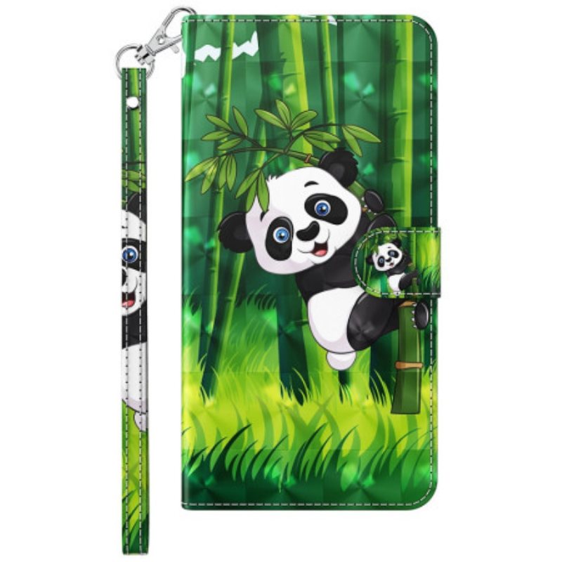 Folio Deksel Til Samsung Galaxy A14 / A14 5G Panda Bambus