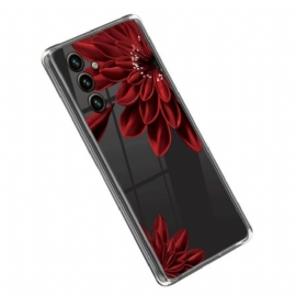 Mobildeksel Til Samsung Galaxy A14 / A14 5G Sømløs Rød Blomst
