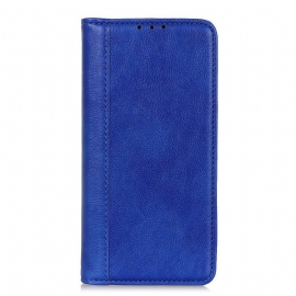 Beskyttelse Deksel Til Xiaomi Redmi 9 Folio Deksel Litchi Split Leather-versjon