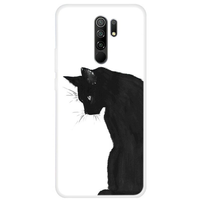 Deksel Til Xiaomi Redmi 9 Ettertenksom Svart Katt