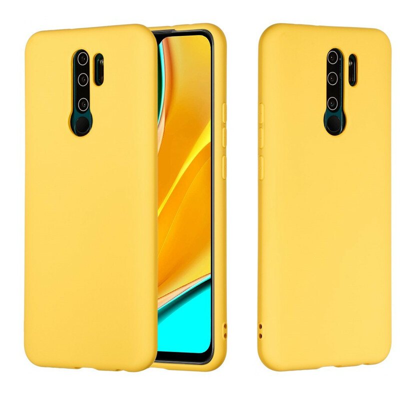 Deksel Til Xiaomi Redmi 9 Flytende Silikon Med Snor