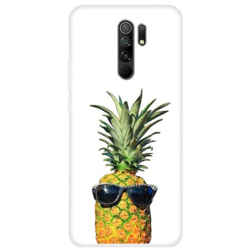 Deksel Til Xiaomi Redmi 9 Gjennomsiktig Ananas Med Briller