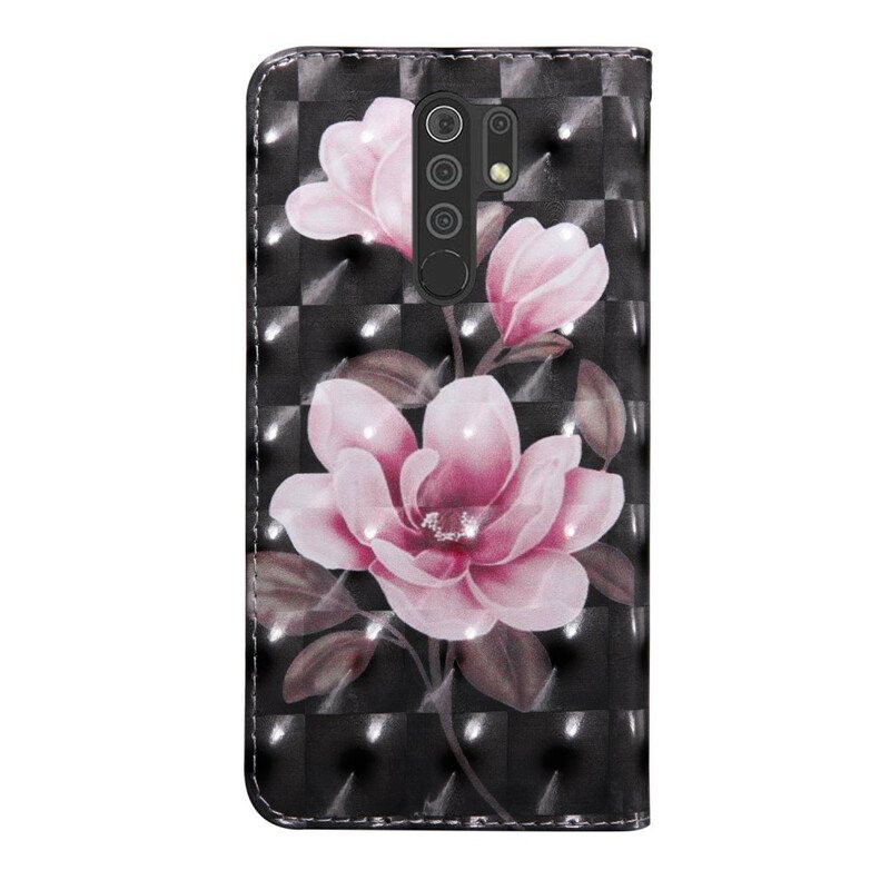 Folio Deksel Til Xiaomi Redmi 9 Blomstre Blomster