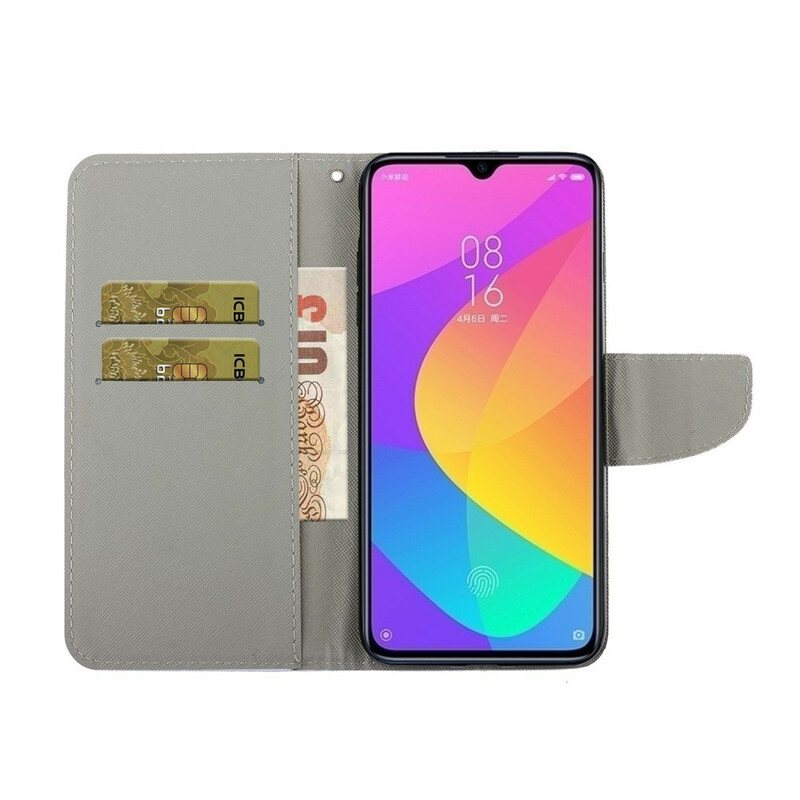 Folio Deksel Til Xiaomi Redmi 9 Med Kjede Strappy Busk