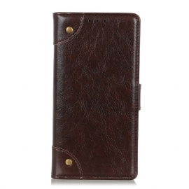 Folio Deksel Til Xiaomi Redmi 9 Stil Nappa Leather Vintage Nagler