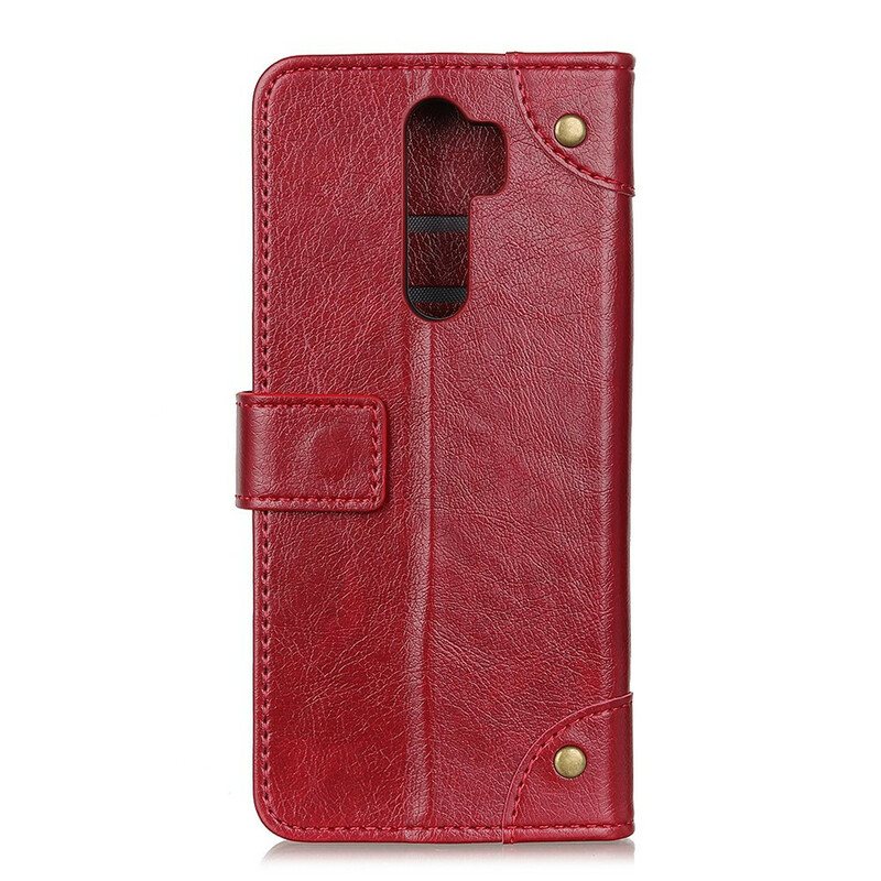 Folio Deksel Til Xiaomi Redmi 9 Stil Nappa Leather Vintage Nagler