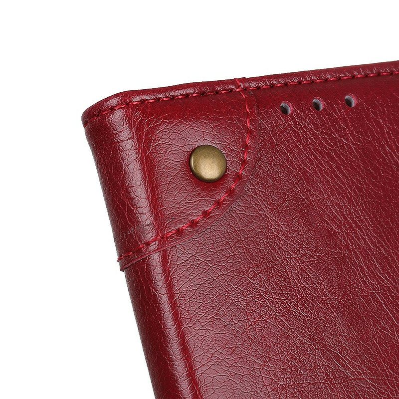 Folio Deksel Til Xiaomi Redmi 9 Stil Nappa Leather Vintage Nagler