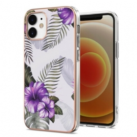 Deksel Til iPhone 12 Mini Fiolette Blomster