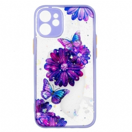 Deksel Til iPhone 12 Mini Floral Butterfly Hybrid