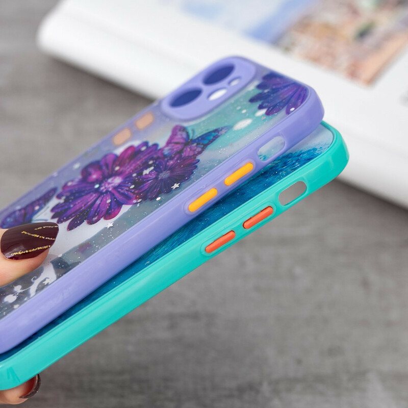 Deksel Til iPhone 12 Mini Floral Butterfly Hybrid