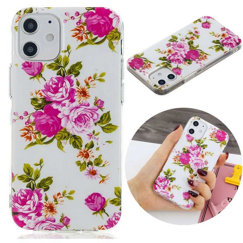 Deksel Til iPhone 12 Mini Fluorescerende Liberty-blomster