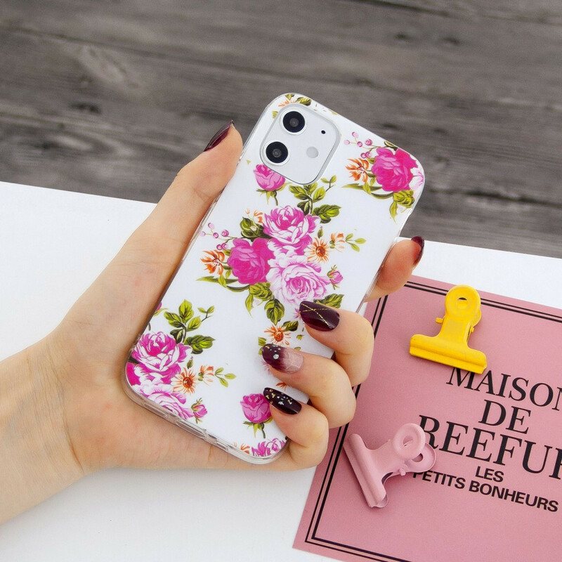 Deksel Til iPhone 12 Mini Fluorescerende Liberty-blomster