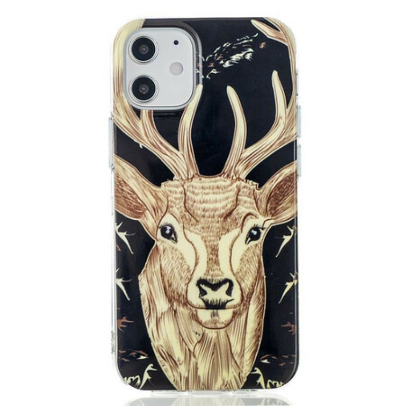 Deksel Til iPhone 12 Mini Fluorescerende Majestic Deer