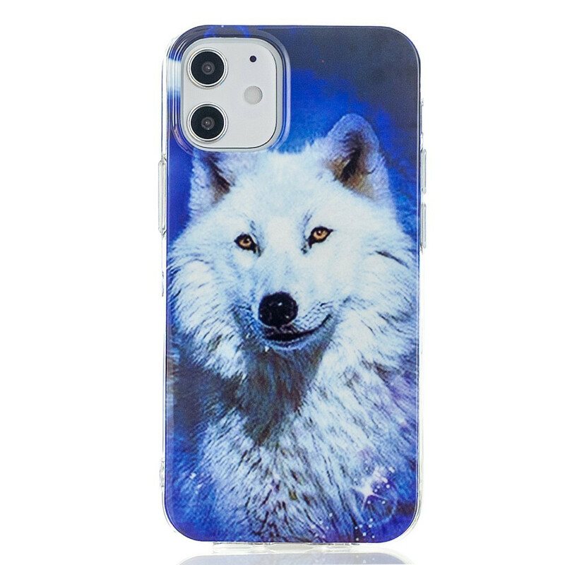 Deksel Til iPhone 12 Mini Fluorescerende Wolf-serien