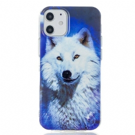 Deksel Til iPhone 12 Mini Fluorescerende Wolf-serien