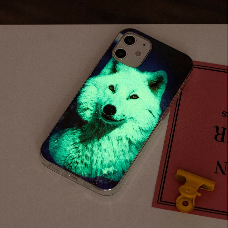 Deksel Til iPhone 12 Mini Fluorescerende Wolf-serien