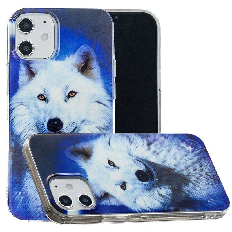 Deksel Til iPhone 12 Mini Fluorescerende Wolf-serien