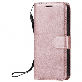 Folio Deksel Til iPhone 12 Mini Med Kjede Solid Color Series Strappy