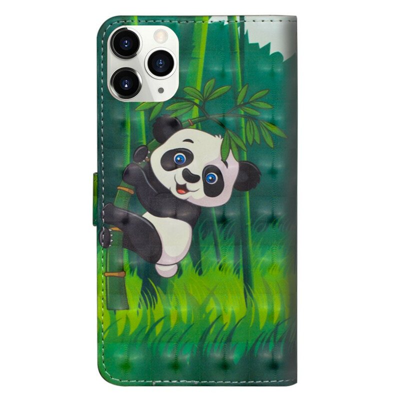 Folio Deksel Til iPhone 12 Mini Panda Og Bambus