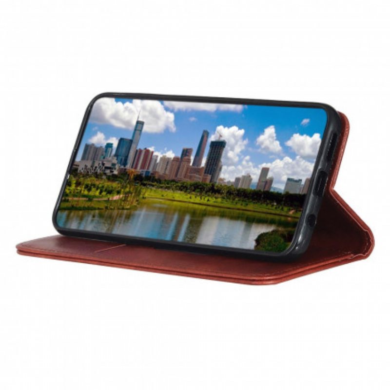 Beskyttelse Deksel Til Samsung Galaxy A22 5G Folio Deksel Elegance Split Litchi Leather