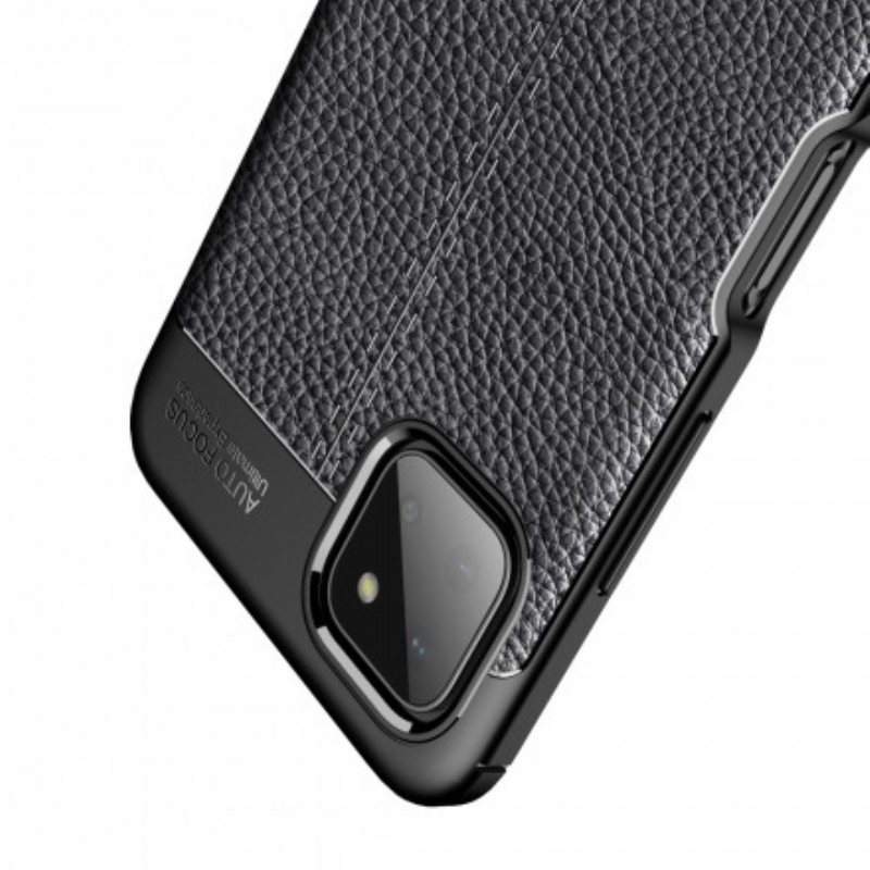 Deksel Til Samsung Galaxy A22 5G Dobbel Linje Litchi Leather Effect