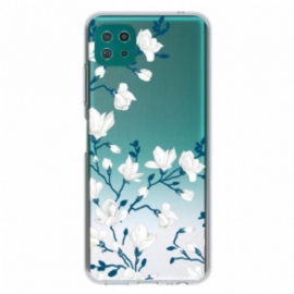 Deksel Til Samsung Galaxy A22 5G Hvite Blomster