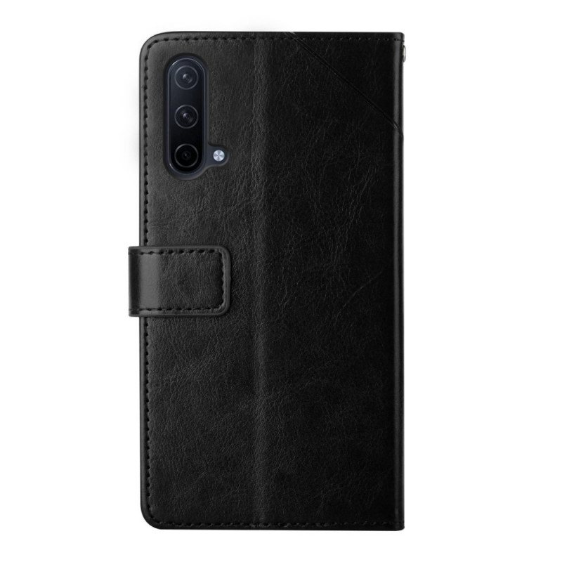 Folio Deksel Til OnePlus Nord CE 5G Stil Leather Geo Y Design