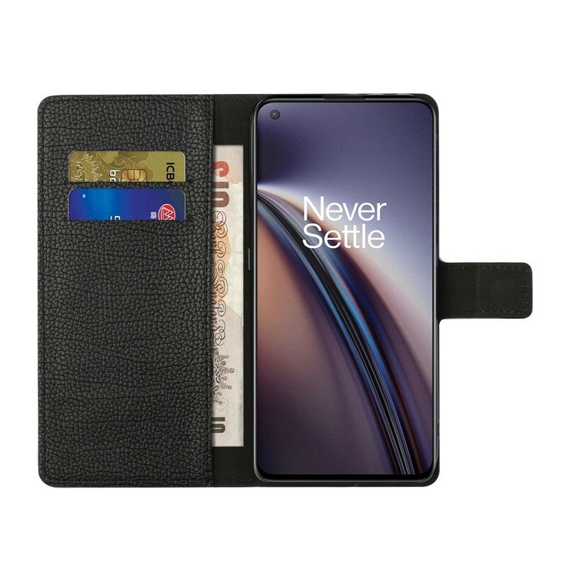 Lærdeksel Til OnePlus Nord CE 5G Litchi Grain Leather Effect