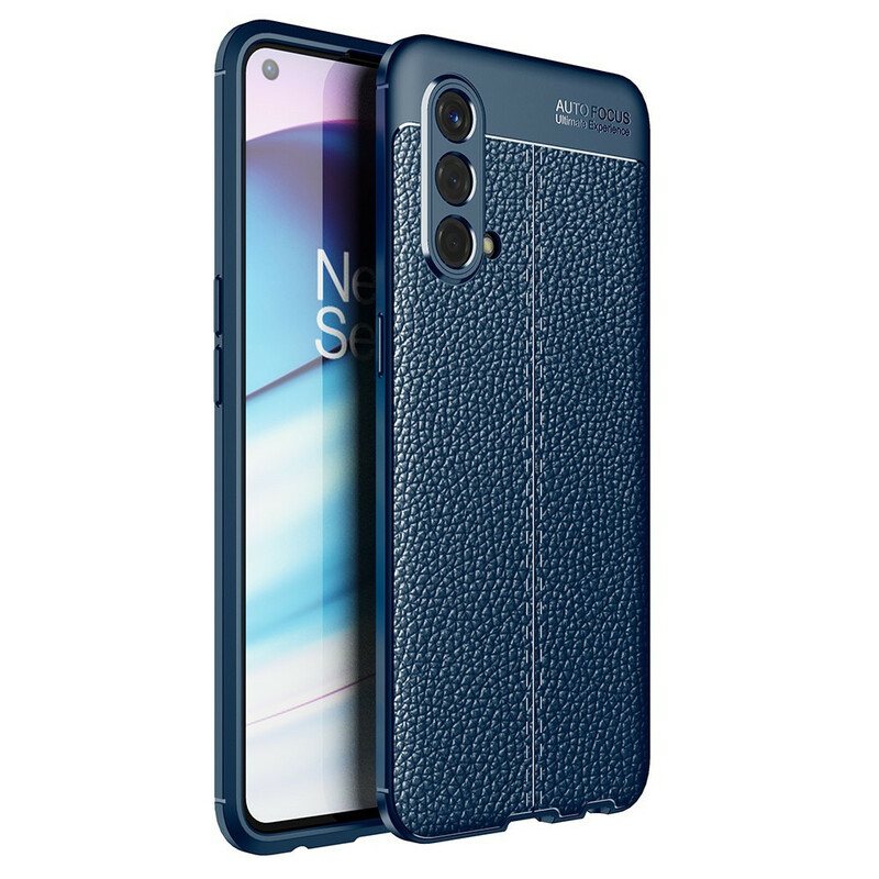 Mobildeksel Til OnePlus Nord CE 5G Dobbel Linje Litchi Leather Effect