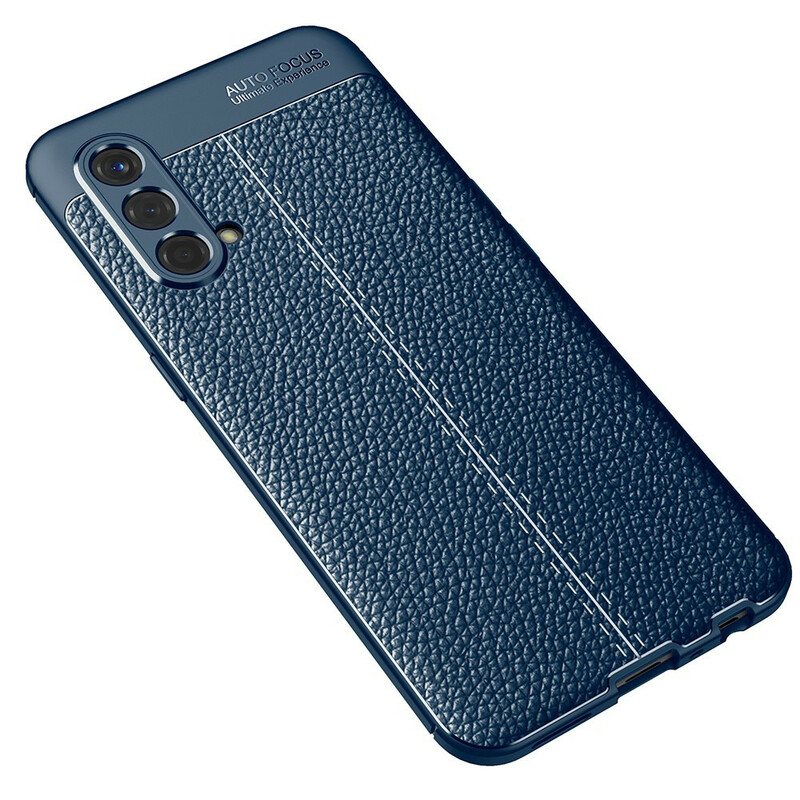 Mobildeksel Til OnePlus Nord CE 5G Dobbel Linje Litchi Leather Effect