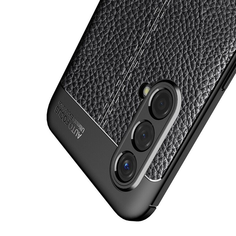 Mobildeksel Til OnePlus Nord CE 5G Dobbel Linje Litchi Leather Effect