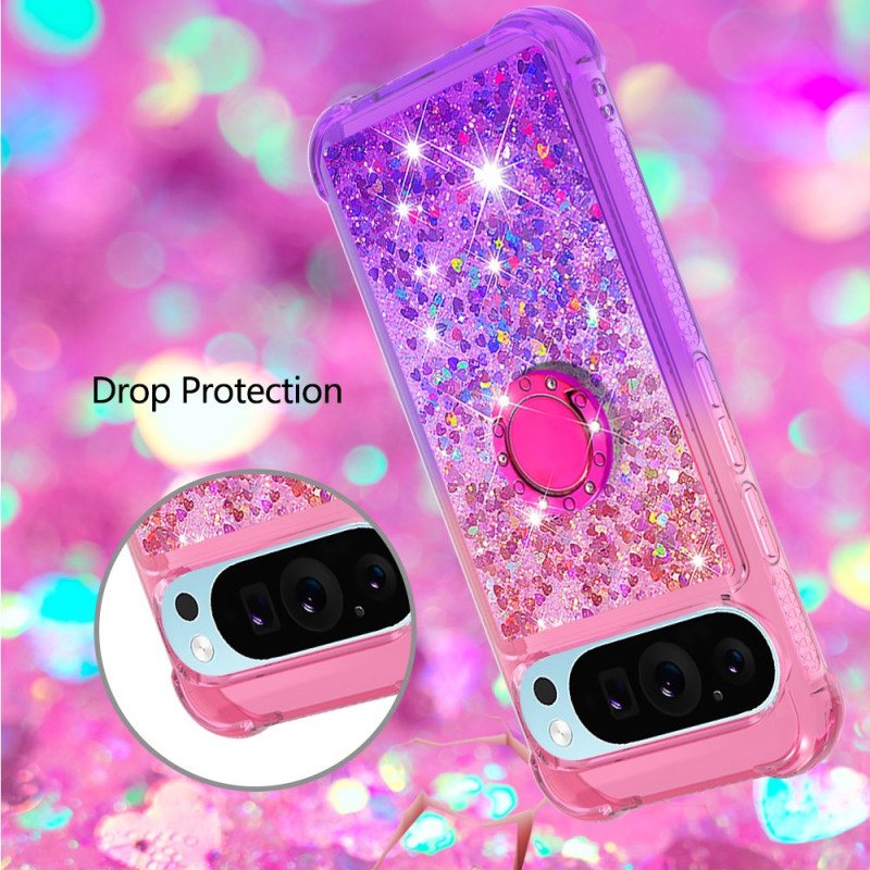 Deksel Google Pixel 9 Pro Xl Mobildeksel Glitter Gradient Support Ring