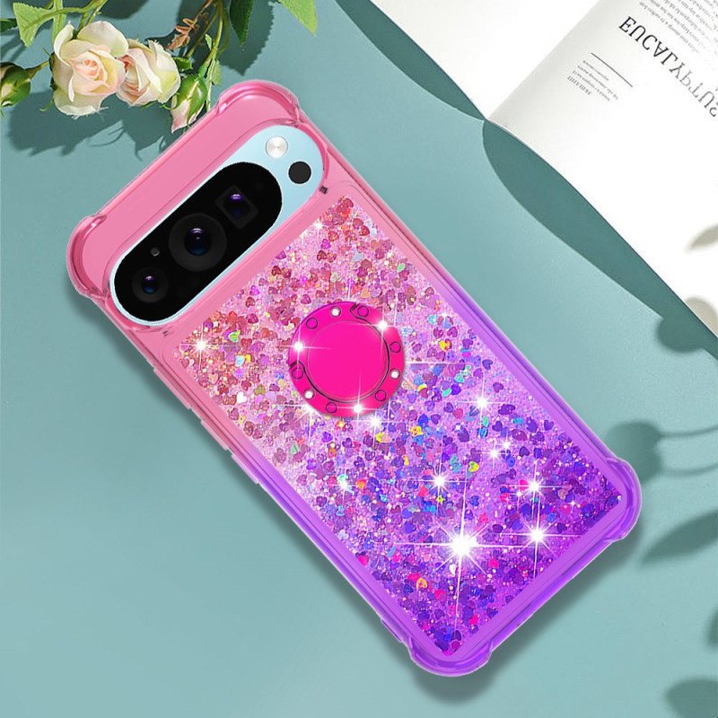 Deksel Google Pixel 9 Pro Xl Mobildeksel Glitter Gradient Support Ring