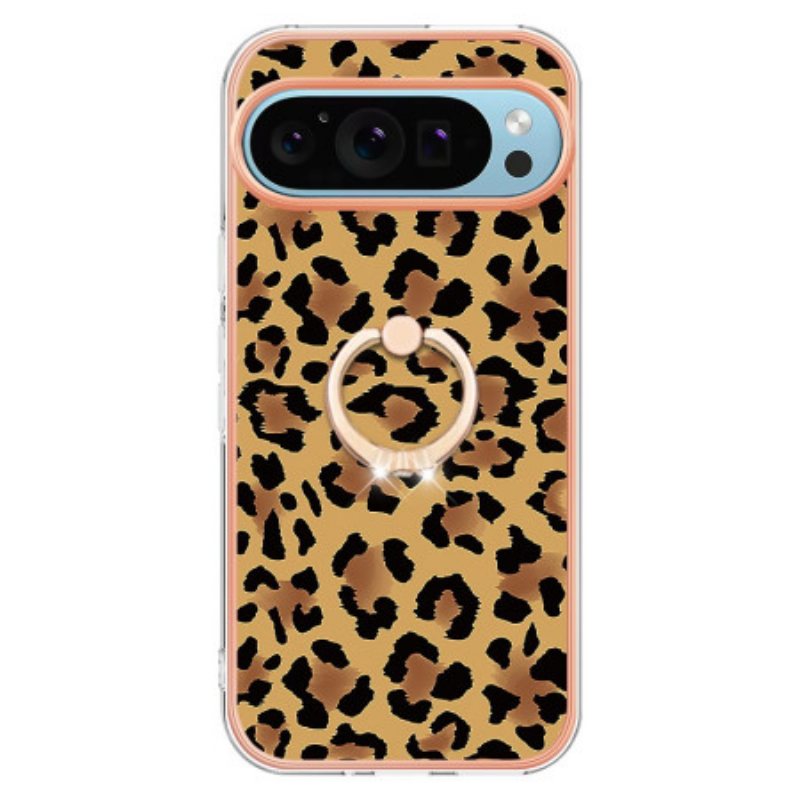 Deksel Google Pixel 9 Pro Xl Mobildeksel Ringholder Med Leopardtrykk