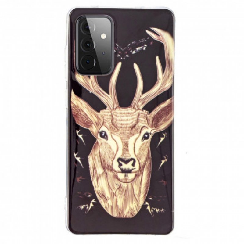 Deksel Til Samsung Galaxy A72 4G / A72 5G Fluorescerende Majestic Deer