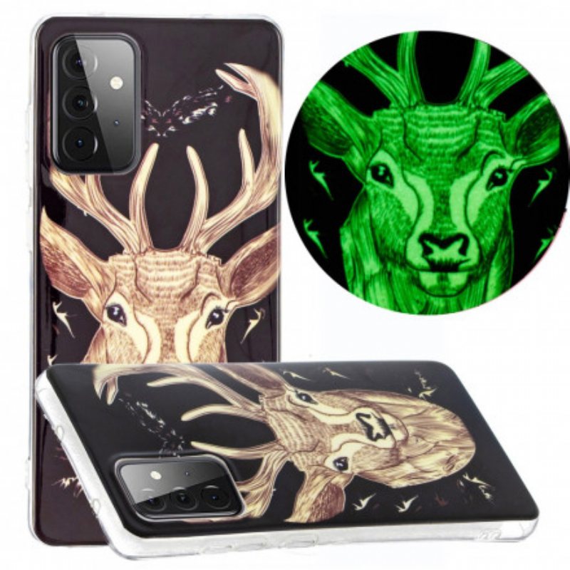 Deksel Til Samsung Galaxy A72 4G / A72 5G Fluorescerende Majestic Deer