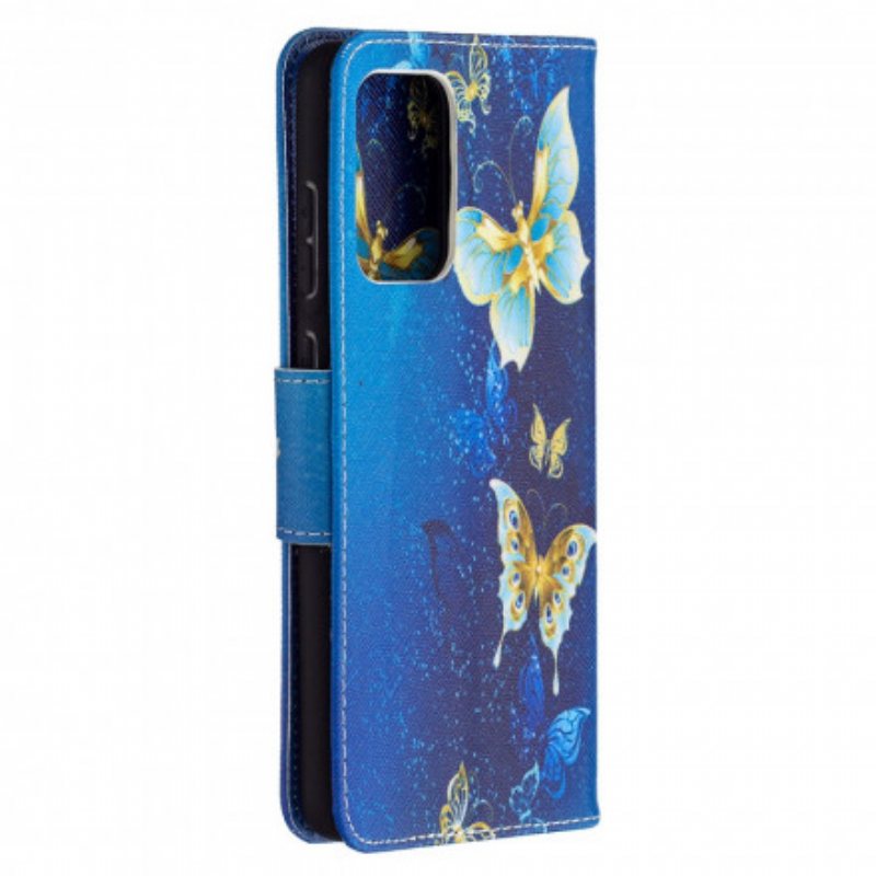 Folio Deksel Til Samsung Galaxy A72 4G / A72 5G Butterflies Kings