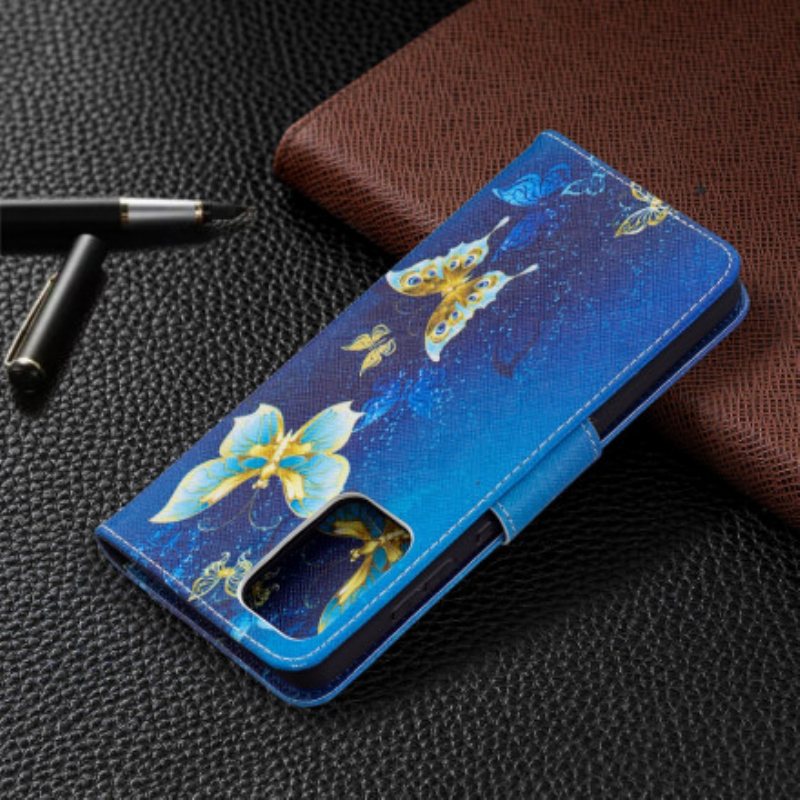 Folio Deksel Til Samsung Galaxy A72 4G / A72 5G Butterflies Kings