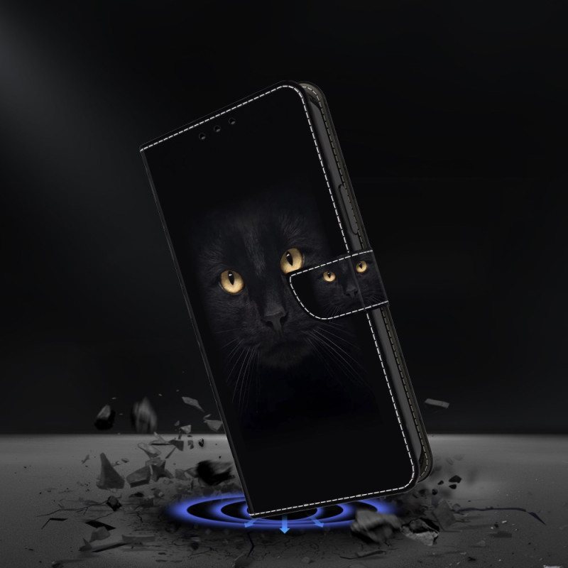 Folio Deksel Xiaomi 14 Pro Svart Katt Beskyttelse Deksel