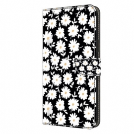 Lærdeksel Folio Deksel Xiaomi 14 Pro Mobildeksel Blomster