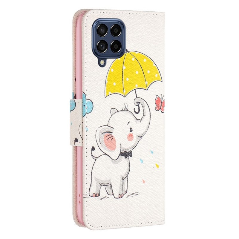 Folio Deksel Til Samsung Galaxy M53 5G Baby Elefant