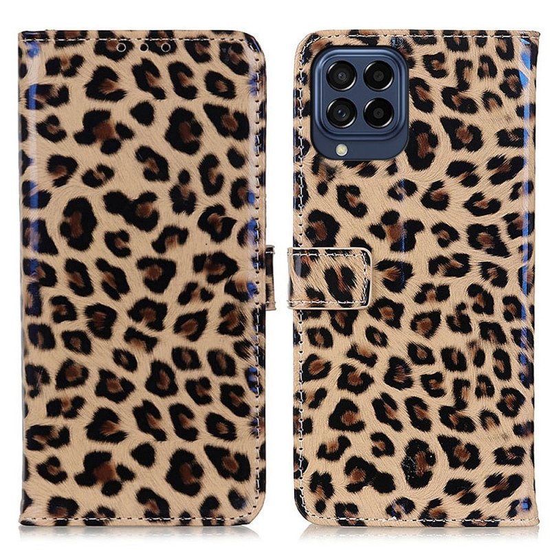 Folio Deksel Til Samsung Galaxy M53 5G Lille Leopardeffekt