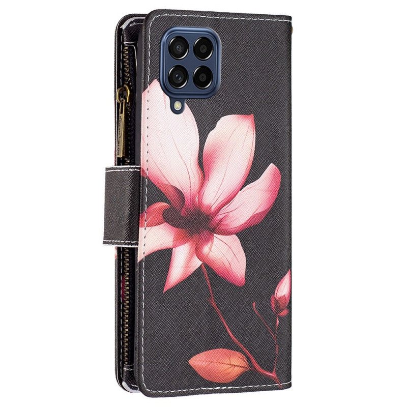 Folio Deksel Til Samsung Galaxy M53 5G Lommebok Blomster Lommebok