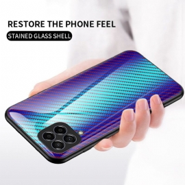 Mobildeksel Til Samsung Galaxy M53 5G Karbonfiber Herdet Glass